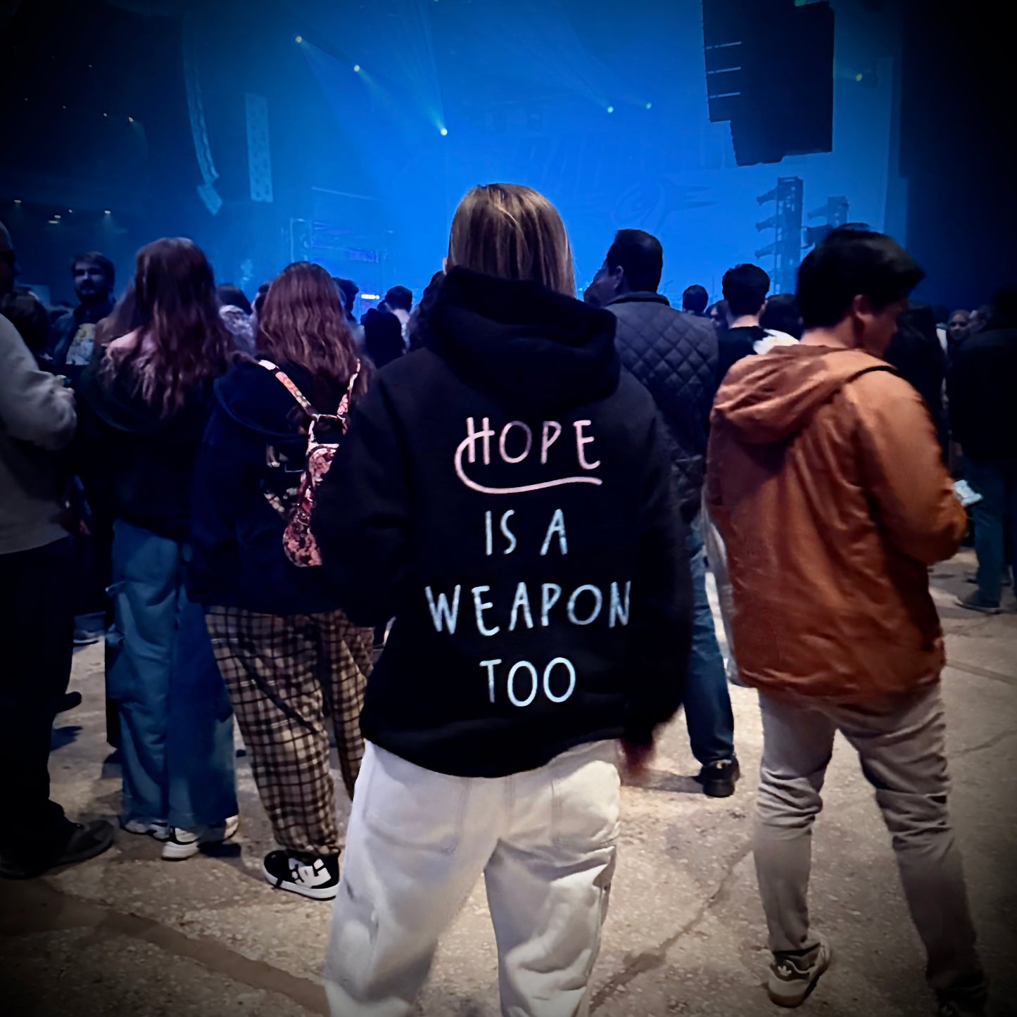 Hope Is A Weapon Too Oversized Hoodie - Black