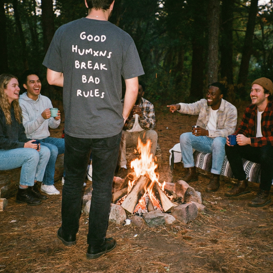 Good Humxns Break Bad Rules Oversized Tee - Black