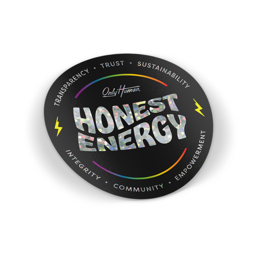 Honest Energy Rainbow Badge Sticker
