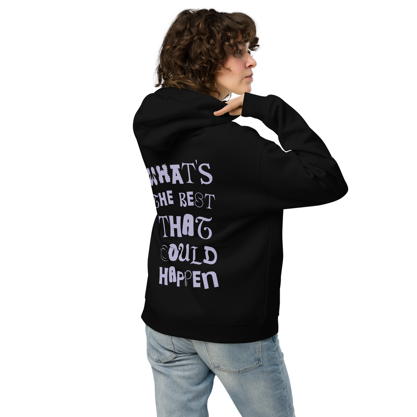 Best That Could Happen Oversized Hoodie - Black