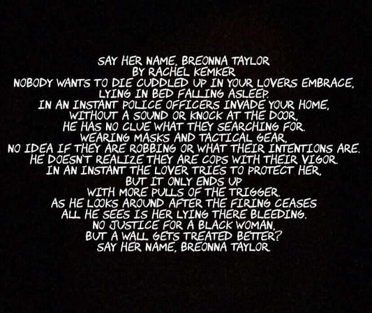Say Her Name Breonna Taylor by Rachel Kemker