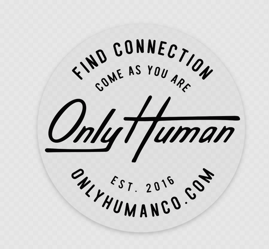 Only Human Original Badge Logo Clear Sticker