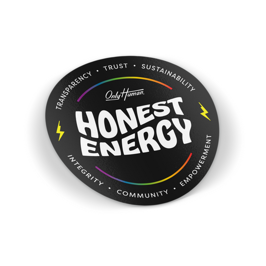 Honest Energy Rainbow Badge Sticker