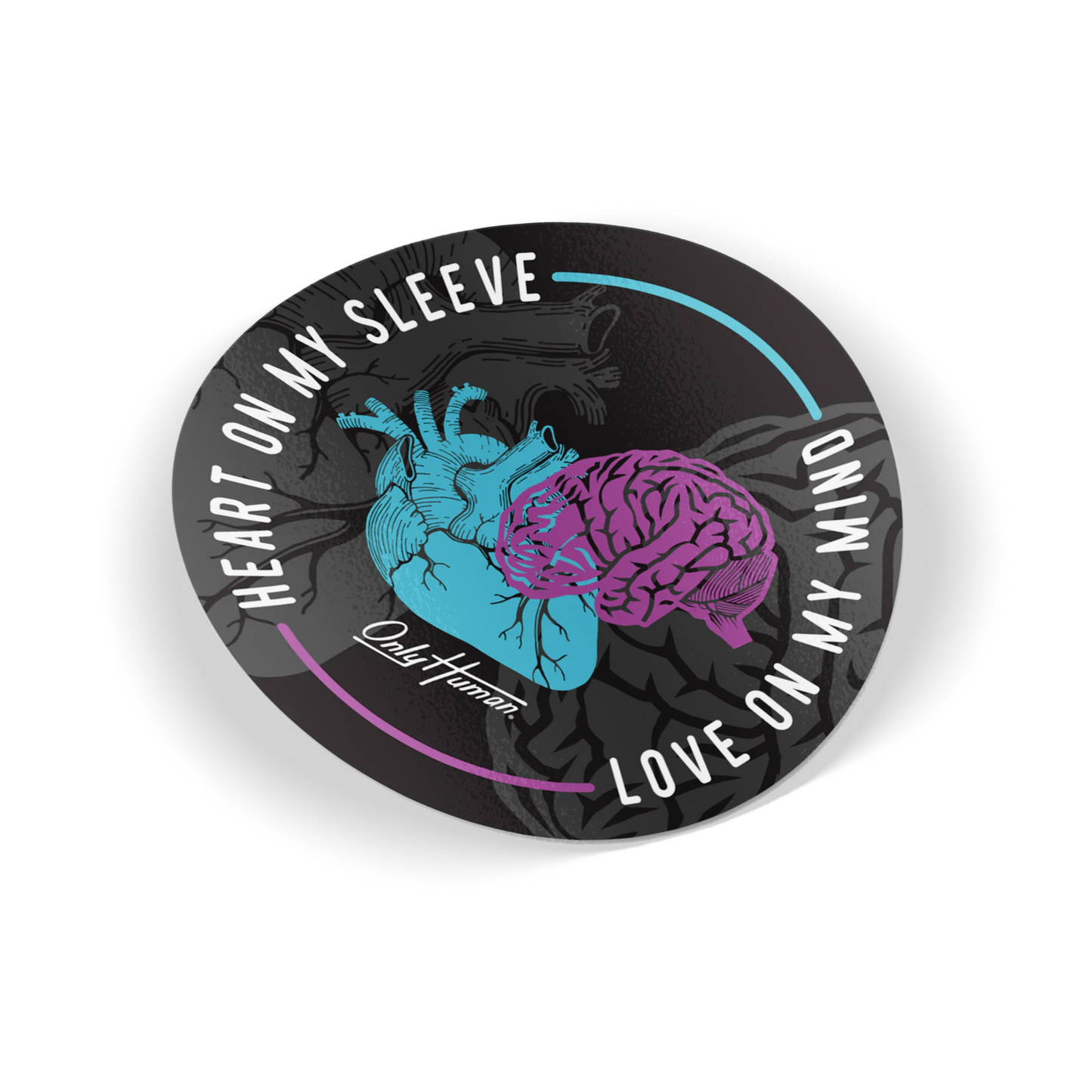 Heart On My Sleeve Round Sticker