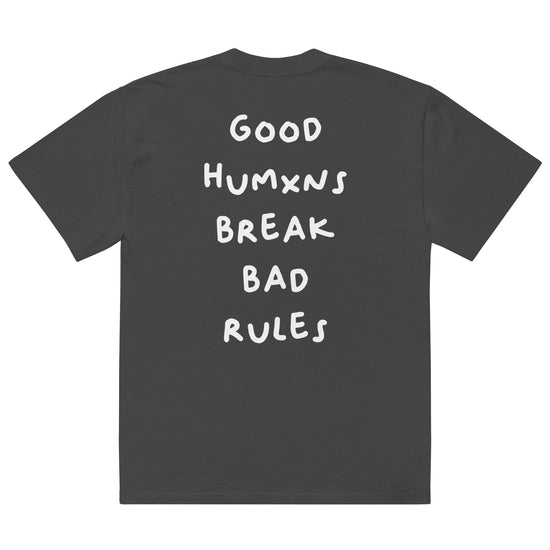 Good Humxns Break Bad Rules Oversized Black Tee