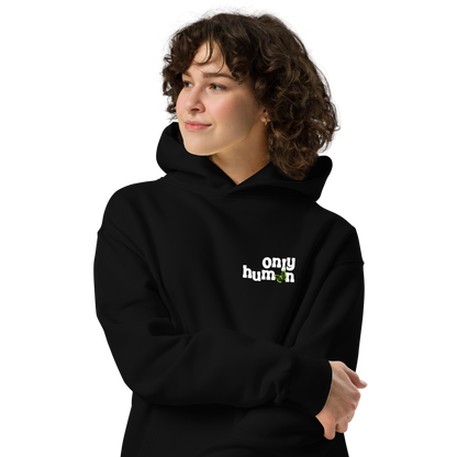 Happy To Be Here Oversized Hoodie - Black